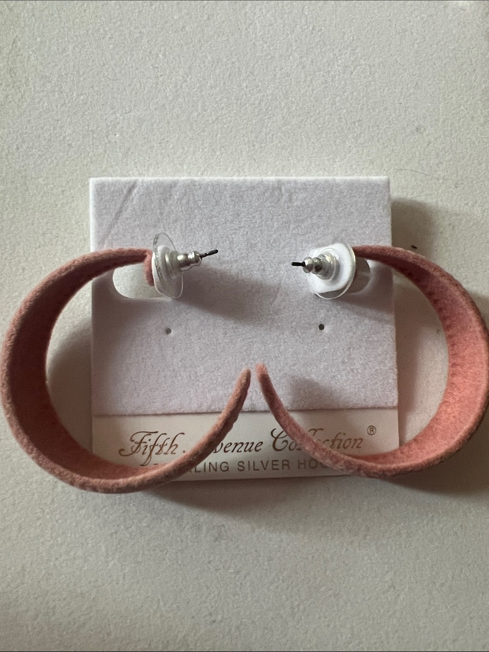 Fifth Avenue Collection Pink Hoop-Style Earrings